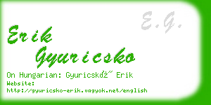 erik gyuricsko business card